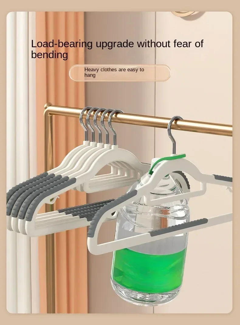 Durable 10PCS Non-Slip Clothes Hangers No Trace Home Organizer Space Saving Creative Dormitory Storage Rack