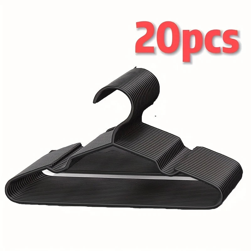 Clothes Hangers, Non Slip Plastic Coat Hangers, Space Saving Hangers, Heavy Duty, Hanging Dry Wet Clothes