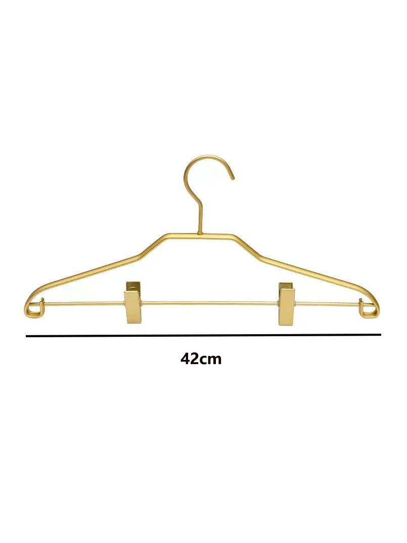 10PC,Clothes Hanger for Pants Organizer Closet Suit Trousers Hanger,42CM Aluminum Alloy Coat Rack with Clips Multi-functional