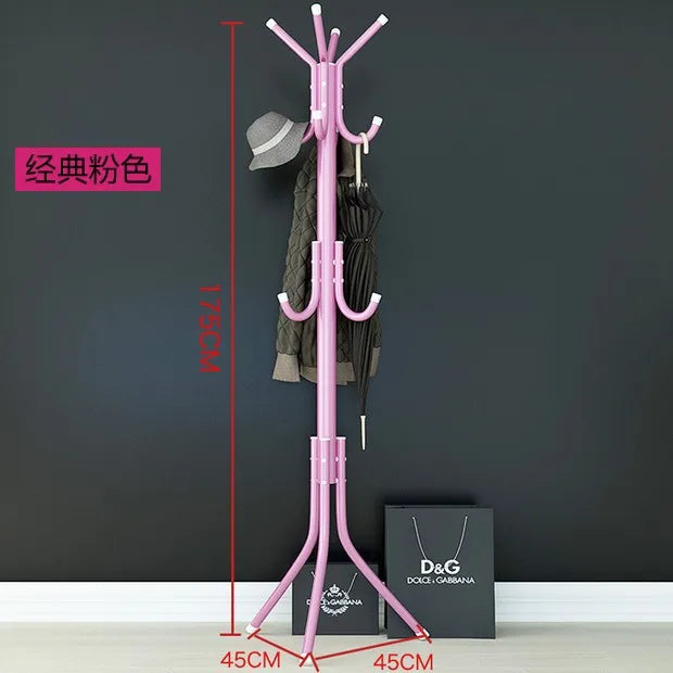 2022Standing Coat Rack Wall Entrance Shoe Rack Metal Stand for Furniture on Wheels Hanger Floor Clothes Wardrobes Clothing Shelf