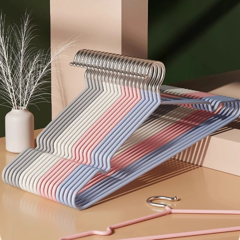 20pcs Metal Clothes Hangers, Anti-Slip Heavy Duty Space Saving Hangers for Closet Organization, Garage, Boutique & Home Use