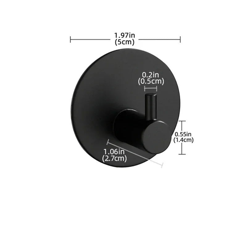 Bathroom Towel Hooks Self-adhesive Stainless Steel Hook Rack Wall Hanger For Hanging Outdoor Shower Bathroom Accessories