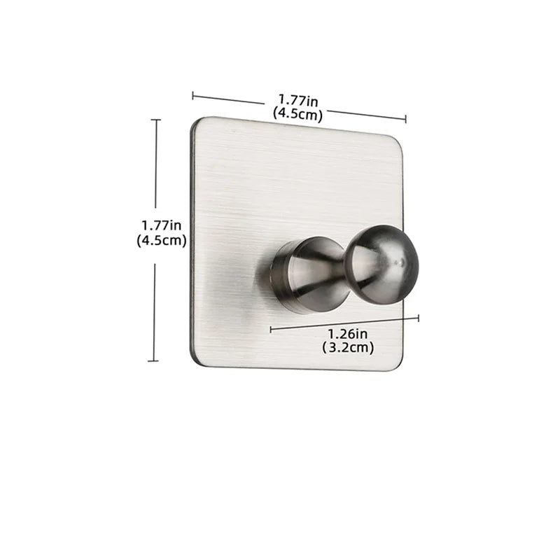 Self-adhesive Bathroom Hook Towels Rack Wall Stickers Steel Hooks For Wall Glue Adhesive Hanger Robe Shower Accessories