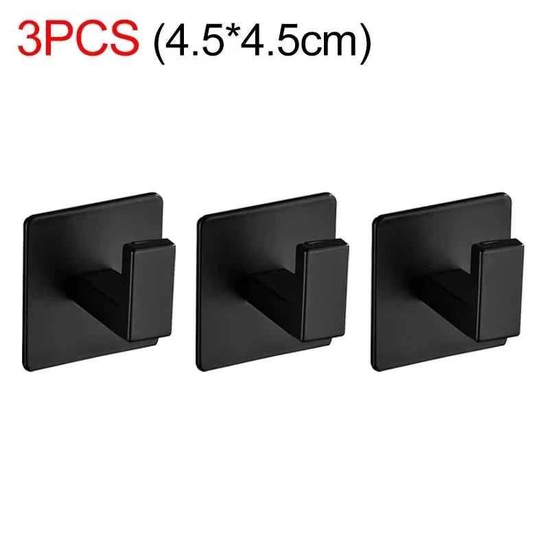 1/6Pcs Strong Self-Adhesive Wall Hooks Keys Bag Shower Robe Hanging Holder Clothes Coat Hanger Towel Rack Kitchen Bathroom Hook