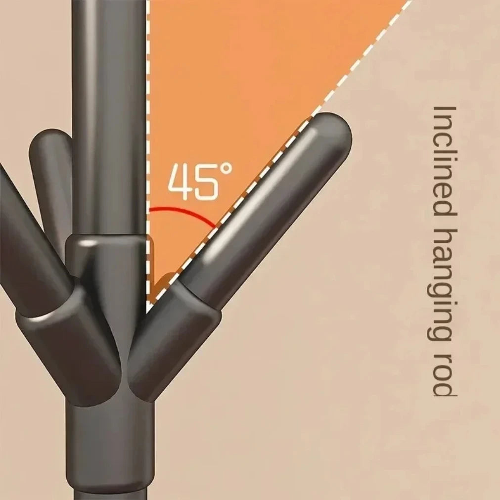 Clothes and Hats Rack Tree Branch Shape Hooks Mobile and Convenient Coat Rack for Home Living Room Hangers Clothes Rack Stand