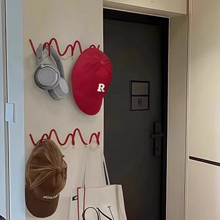 Creative Wave Coat Racks Minimalist Clothes Racks Wall Organizer Coat Hanger Living Room Clothing Shelf Interior Furniture