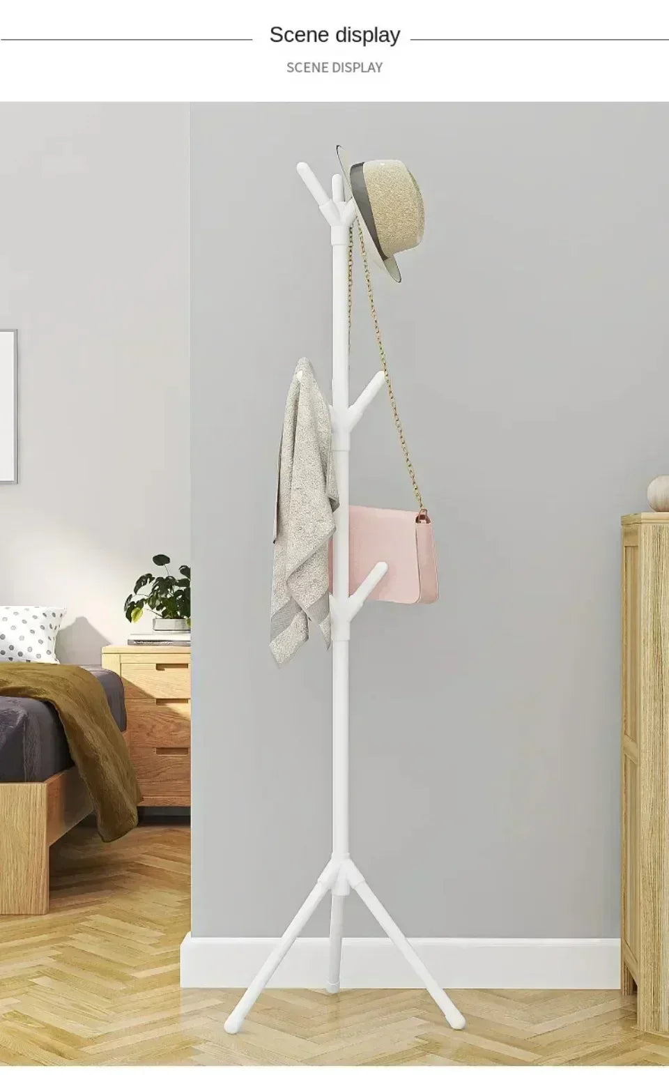 Office Living Room Bedroom Vertical Clothes Rack Assembly Multifunctional Storage Rack Simple Modern Clothes Rack Floor Coat Rac