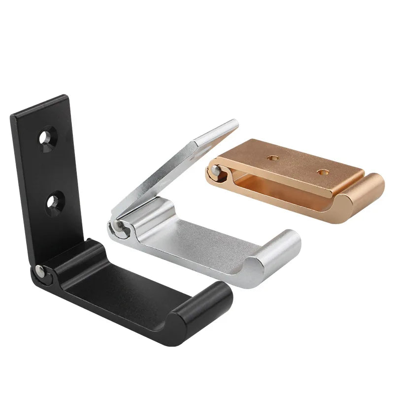 4-20Pcs Folding Coat Hooks Heavy Duty Aluminum Wall Mount Clothes Rack No Rust Invisible Wardrobe Towel Hanger Hook with Screws