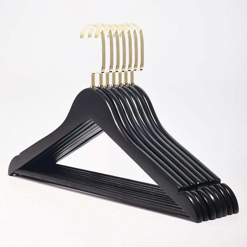 40/44CM Anti-slip Wooden Coat Hanger Suit Clothes Organizer,10PC Adult Clothes Hanger Wardrobe space-saving ﻿