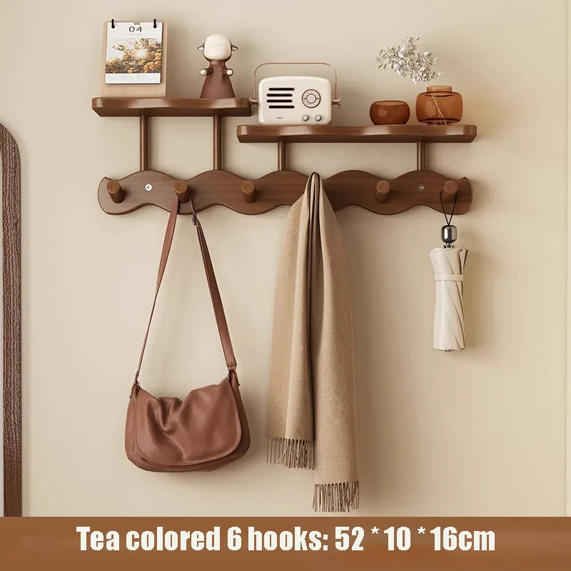Entrance Hall Coat Racks Bamboo Hanging Hooks Behind Creative Clothes Scarf Keys Wall Mounted Storage Rack Furniture Decoration