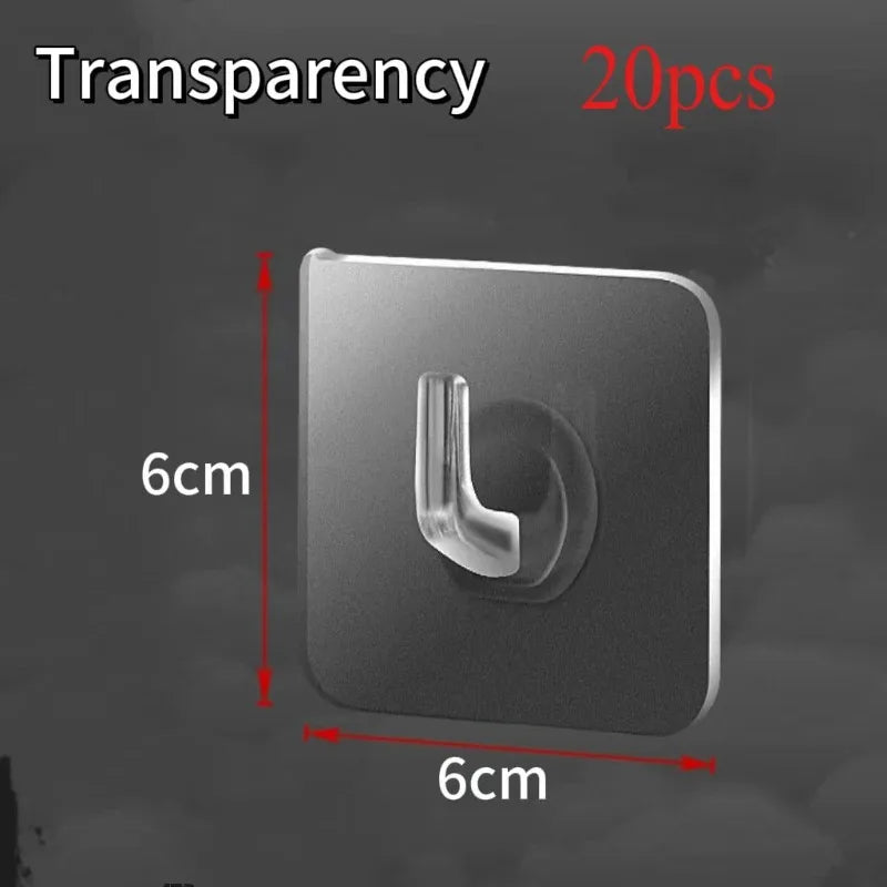 Wall Hooks Plastic Transparent Strong Self Adhesive Cow Horn Design Hanging Christmas Halloween Thanksgiving Accessories Hooks