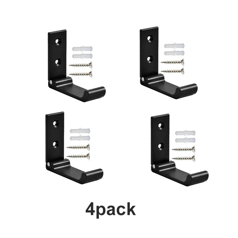 4-20Pcs Folding Coat Hooks Heavy Duty Aluminum Wall Mount Clothes Rack No Rust Invisible Wardrobe Towel Hanger Hook with Screws