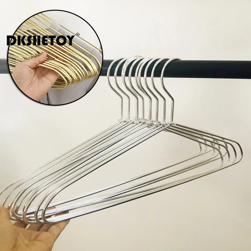 Delicate Metal Clothes Hangers Silver Gold Lightweight Sturdy Clothing Coat Hanger for Hanging Shirts T-Shirts Blouses