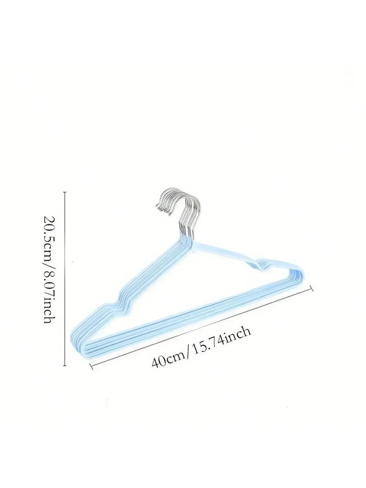 10pcs- Metal Traceless No-slip Clothes Hangers, Durable Strong Clothes Racks, Household Space Saver For Organization Of Bedroom,