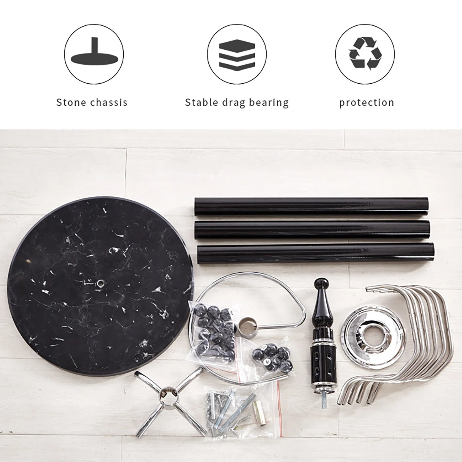 Hat Jacket Stand Tree Holder Hanger Rack Marble Base Coat Tree Coat Racks with 16 Hooks