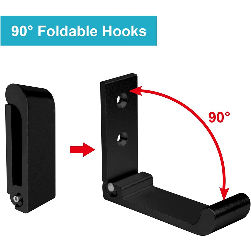 4-20Pcs Folding Coat Hooks Heavy Duty Aluminum Wall Mount Clothes Rack No Rust Invisible Wardrobe Towel Hanger Hook with Screws