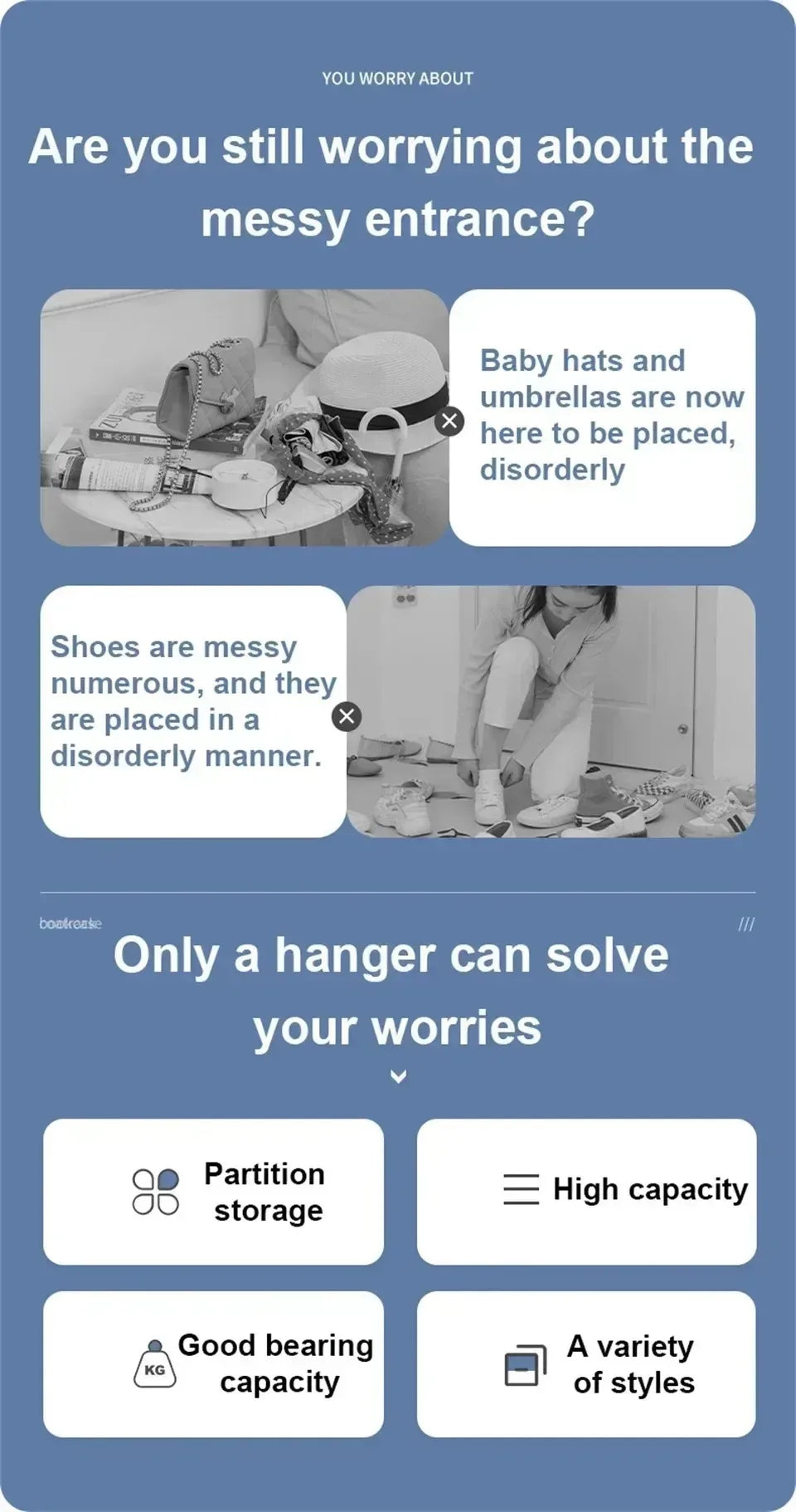 2025 Coat Shoe Rack Organizer Doorway DIY Hat And Shoes Shelf with Hooks Multipurpose Simple Metal Storage Rack Clothes Hanger