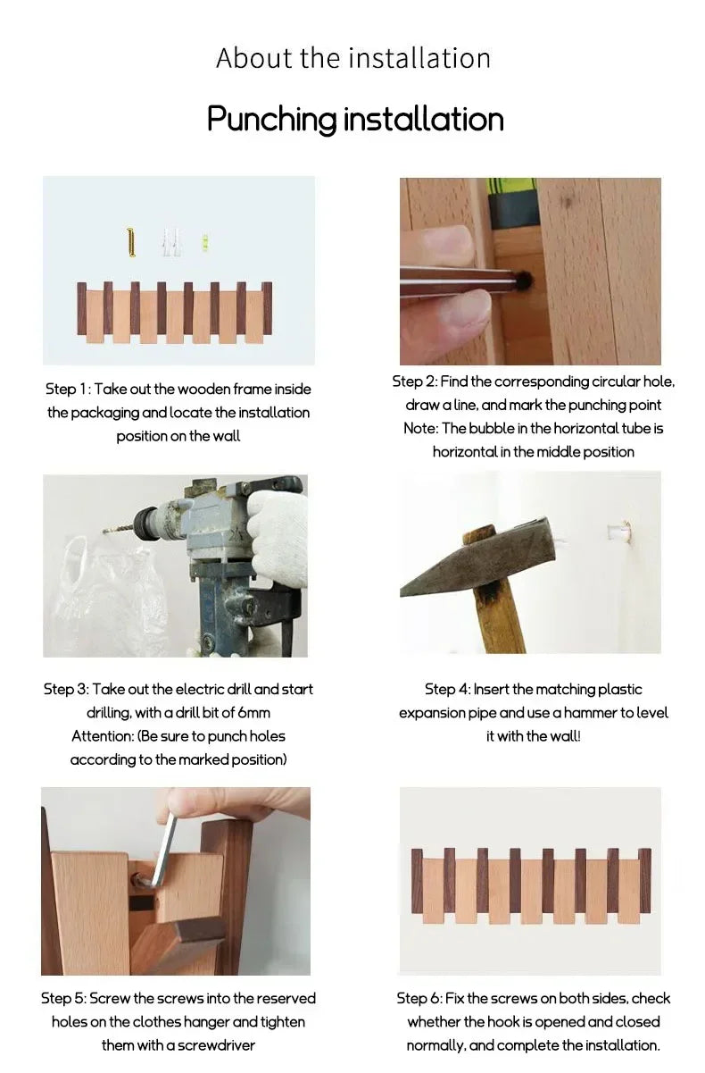 Wall Mounted Black Walnut Coat Rack Solid Wood Clothes Hook Dropshipping Entrance Door Hanger Coat Rack Home Decor Ds Furniture