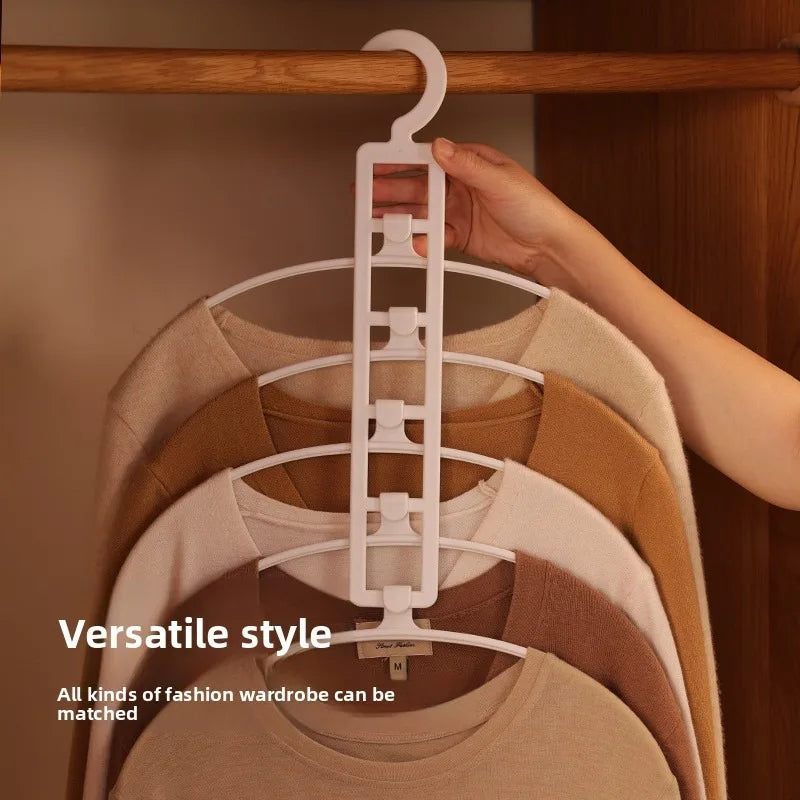 5-layer detachable hanger, multi-layer space-saving folding magic hook, thickened removable drying rack, household dormitory sto