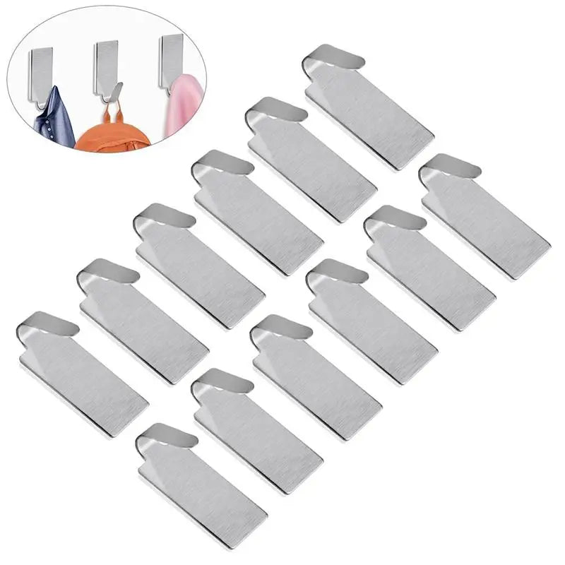 Adhesive Stainless Steel Towel Hooks Family Robe Hanging Hooks Hats Bag Family Robe Hats Bag Key Adhesive Wall Hooks
