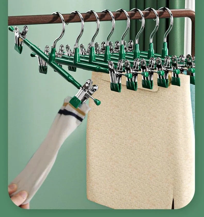 20/10/5PCs Stainless Steel Dress Hanger Pants Clip Clothes Racks Coat Clothing Skirt Clip Skirts Clip Hangers Hangers Skirt