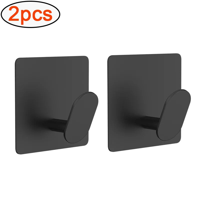 4/1pcs Stainless Steel Bathroom Robe Hooks Adhesive Wall Hook Towel holder Bathroom Kitchen Hardware Multi-Purpose Hanger Hook